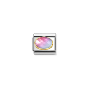 Nomination Composable Classic Link, Gold, Pink & Blue Stone - Product Code - 030612 035