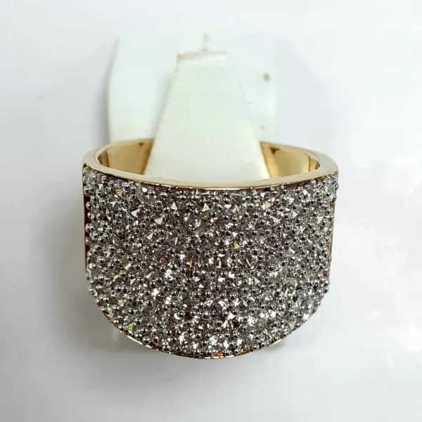 9ct Yellow Gold Hallmarked Ladies Cubic Zirconia Ring - Product Code - L670