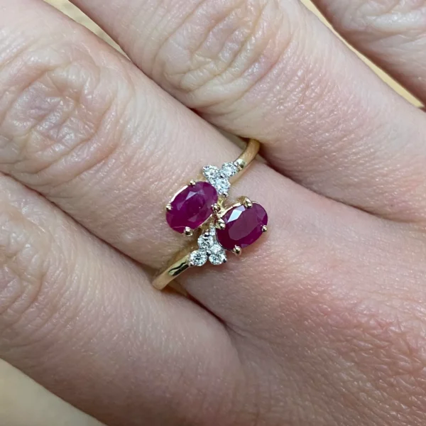 Ruby & Diamond Designer Ring - Product Code - D35